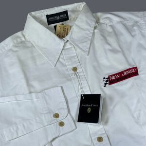 NWT Jonathan Corey Button Down Shirt White M New Jersey Motorsports Park Racing